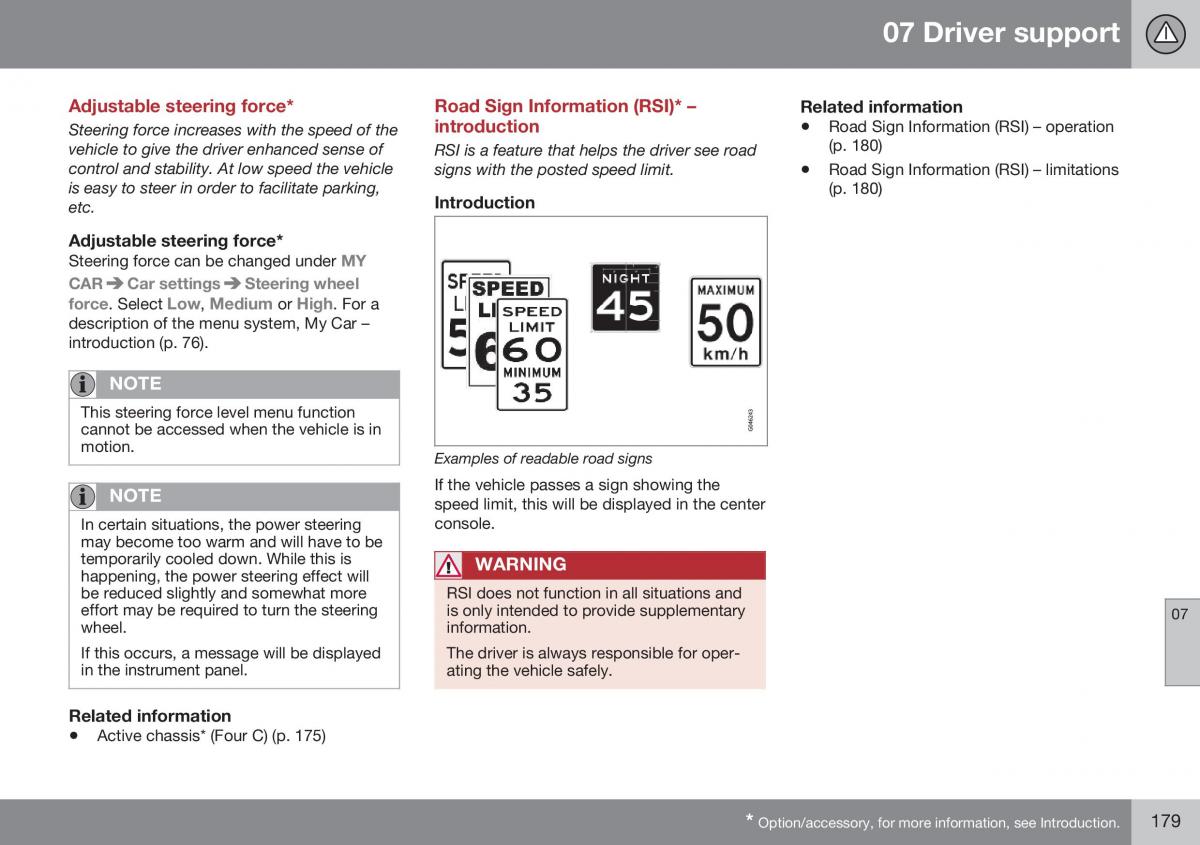 Volvo XC70 Cross Country II 2 owners manual / page 181