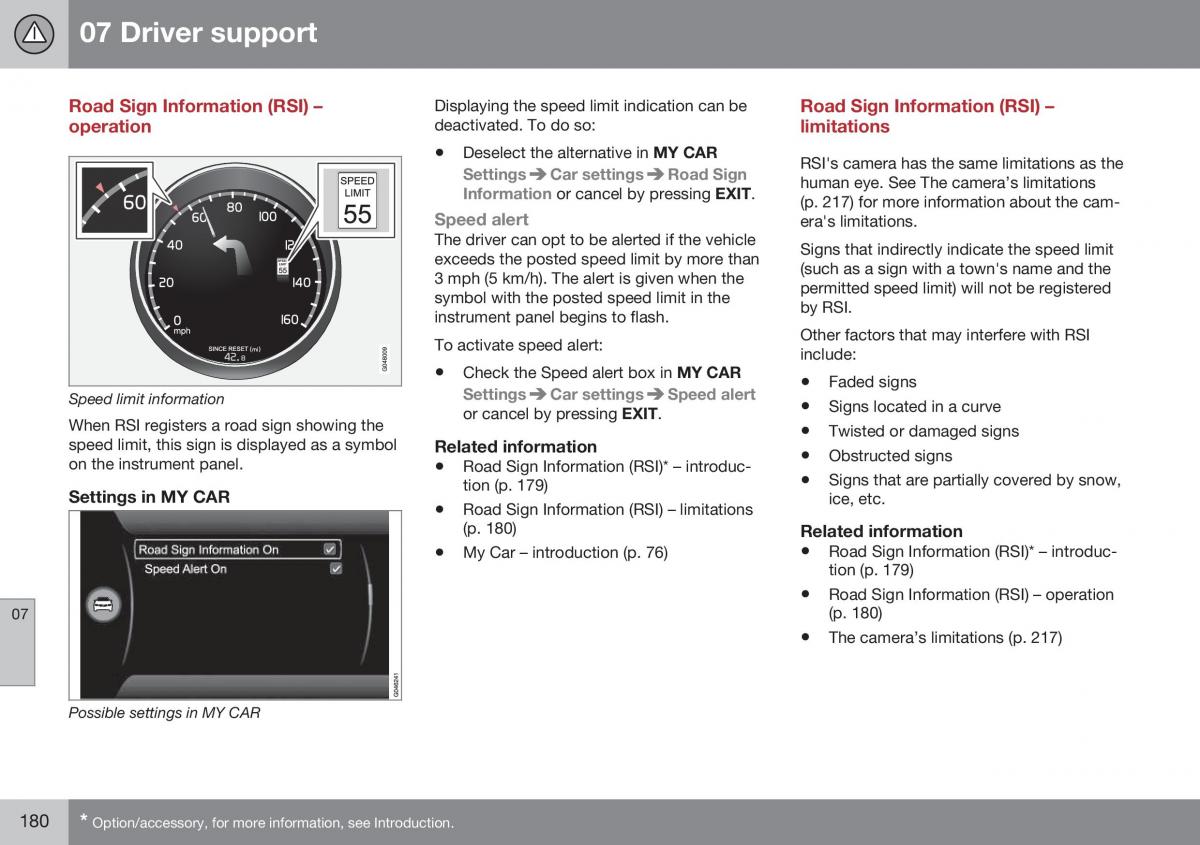 Volvo XC70 Cross Country II 2 owners manual / page 182