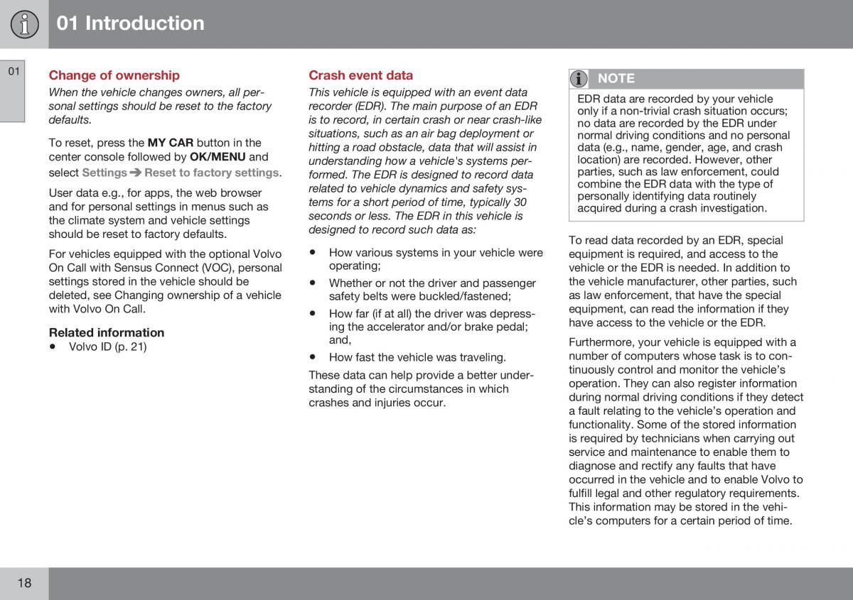 Volvo XC70 Cross Country II 2 owners manual / page 20