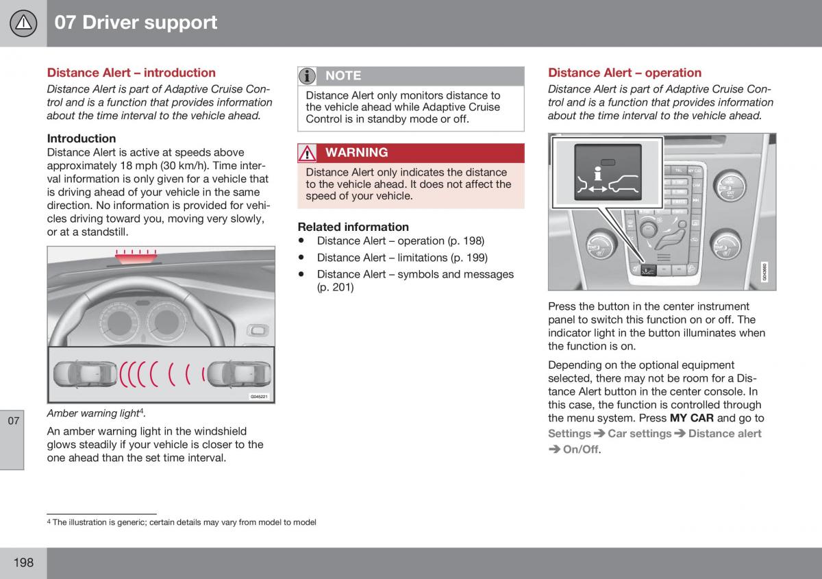 Volvo XC70 Cross Country II 2 owners manual / page 200