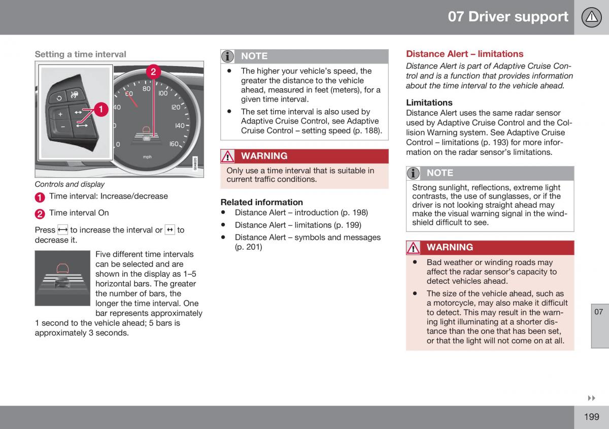 Volvo XC70 Cross Country II 2 owners manual / page 201