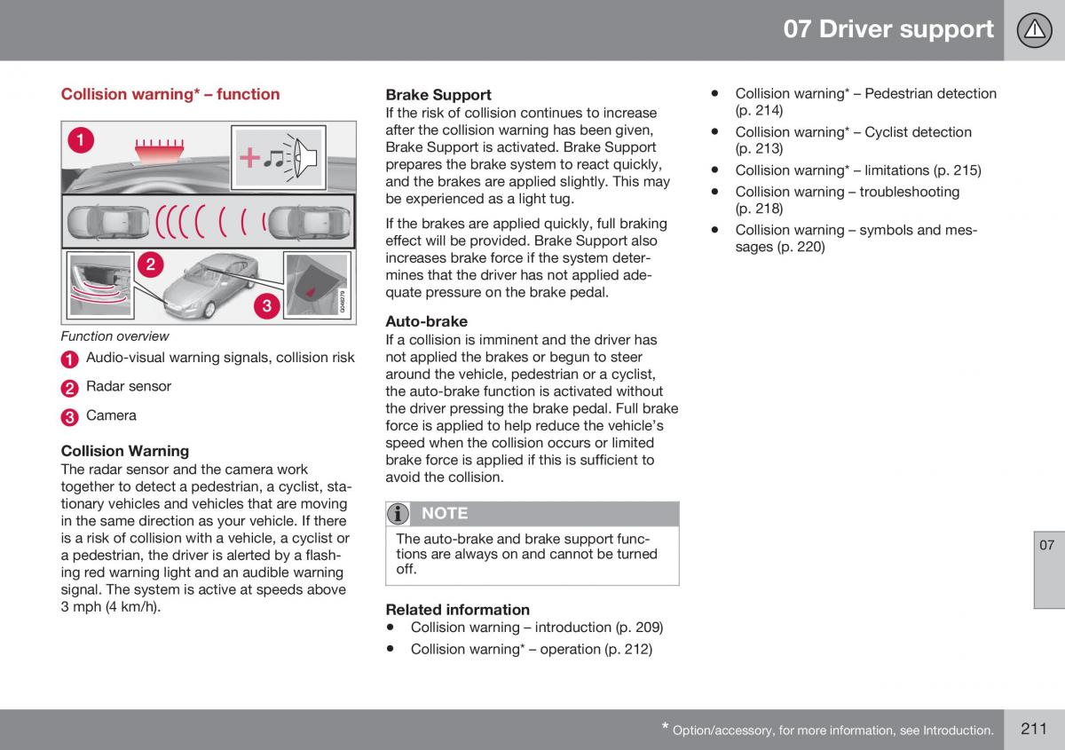 Volvo XC70 Cross Country II 2 owners manual / page 213