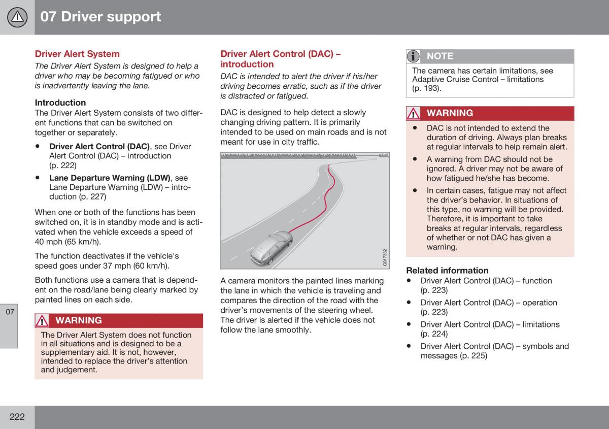 Volvo XC70 Cross Country II 2 owners manual / page 224