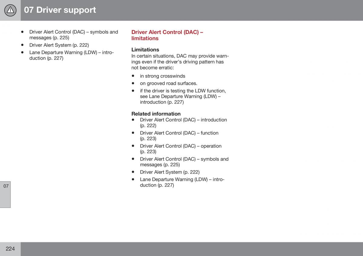 Volvo XC70 Cross Country II 2 owners manual / page 226