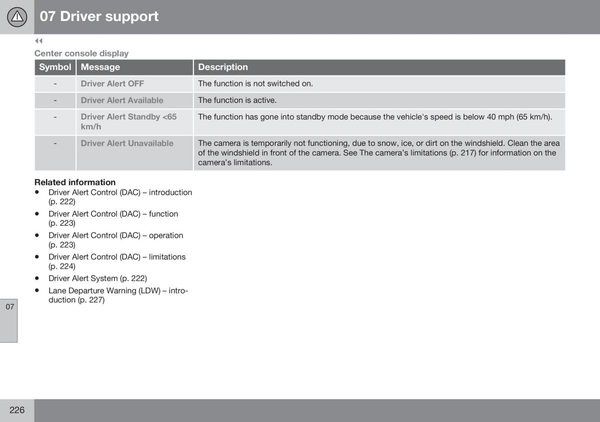 Volvo XC70 Cross Country II 2 owners manual / page 228