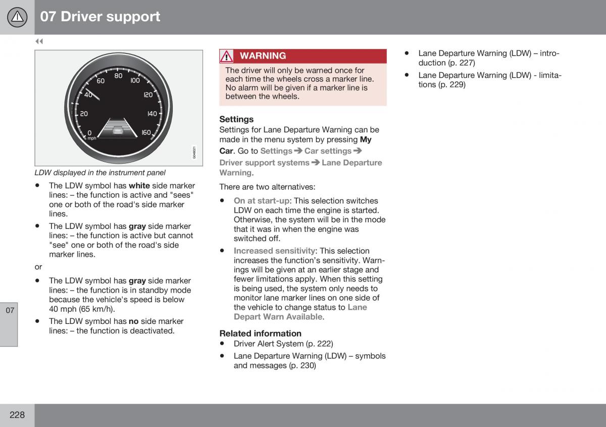 Volvo XC70 Cross Country II 2 owners manual / page 230