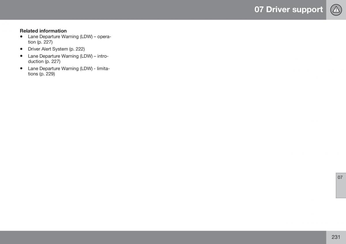 Volvo XC70 Cross Country II 2 owners manual / page 233