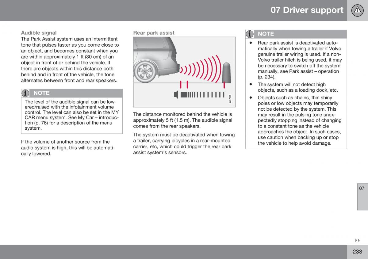 Volvo XC70 Cross Country II 2 owners manual / page 235