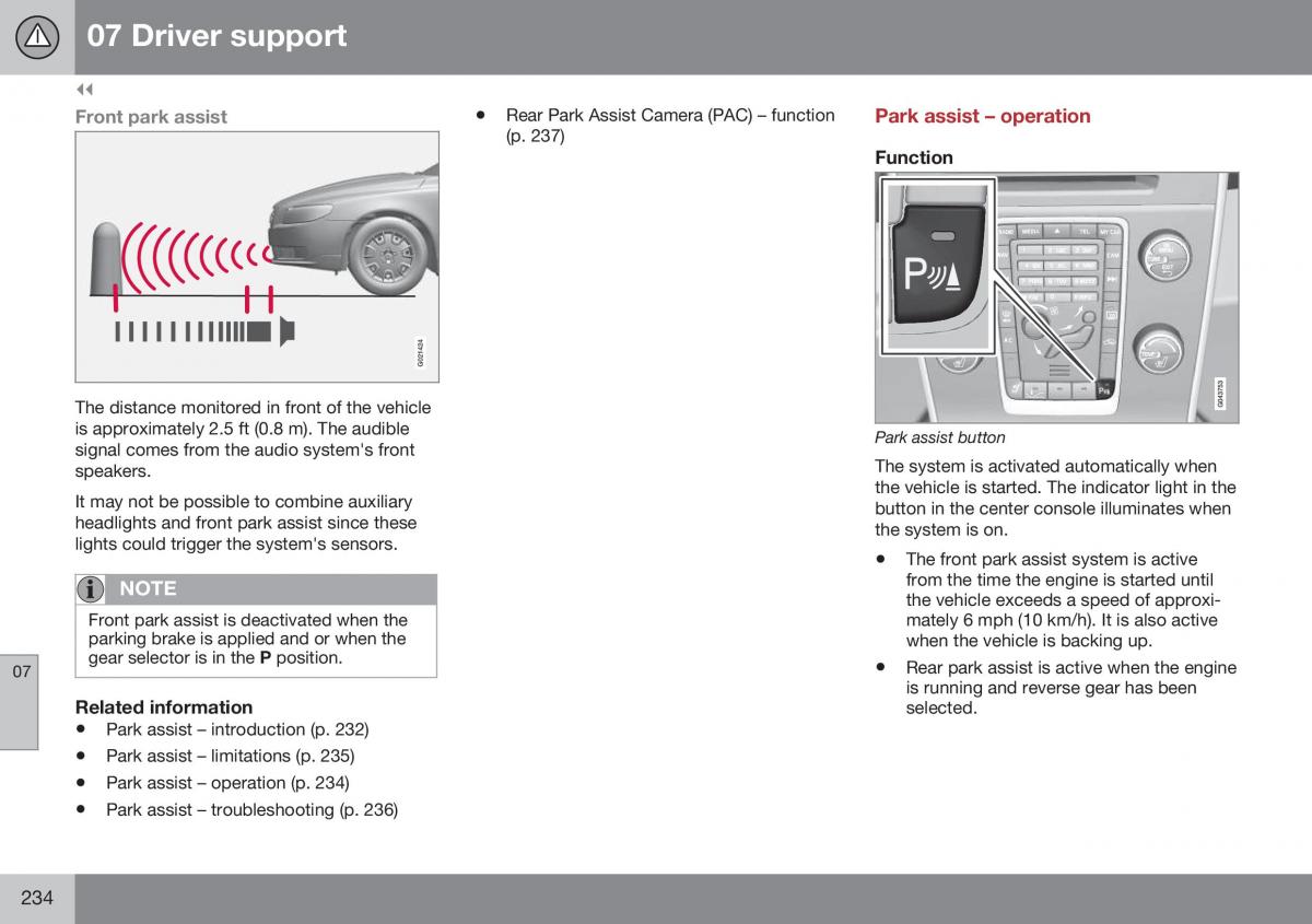 Volvo XC70 Cross Country II 2 owners manual / page 236