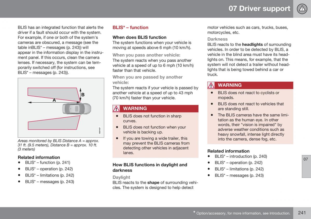 Volvo XC70 Cross Country II 2 owners manual / page 243