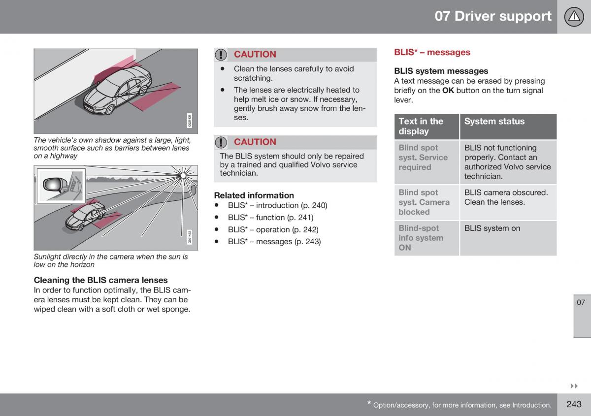 Volvo XC70 Cross Country II 2 owners manual / page 245