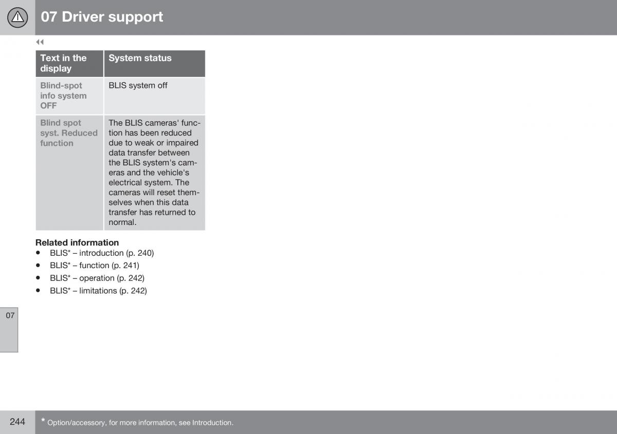 Volvo XC70 Cross Country II 2 owners manual / page 246