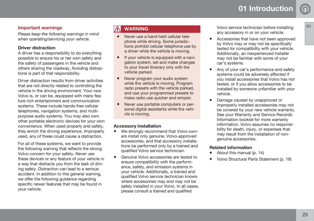 Volvo XC70 Cross Country II 2 owners manual / page 25