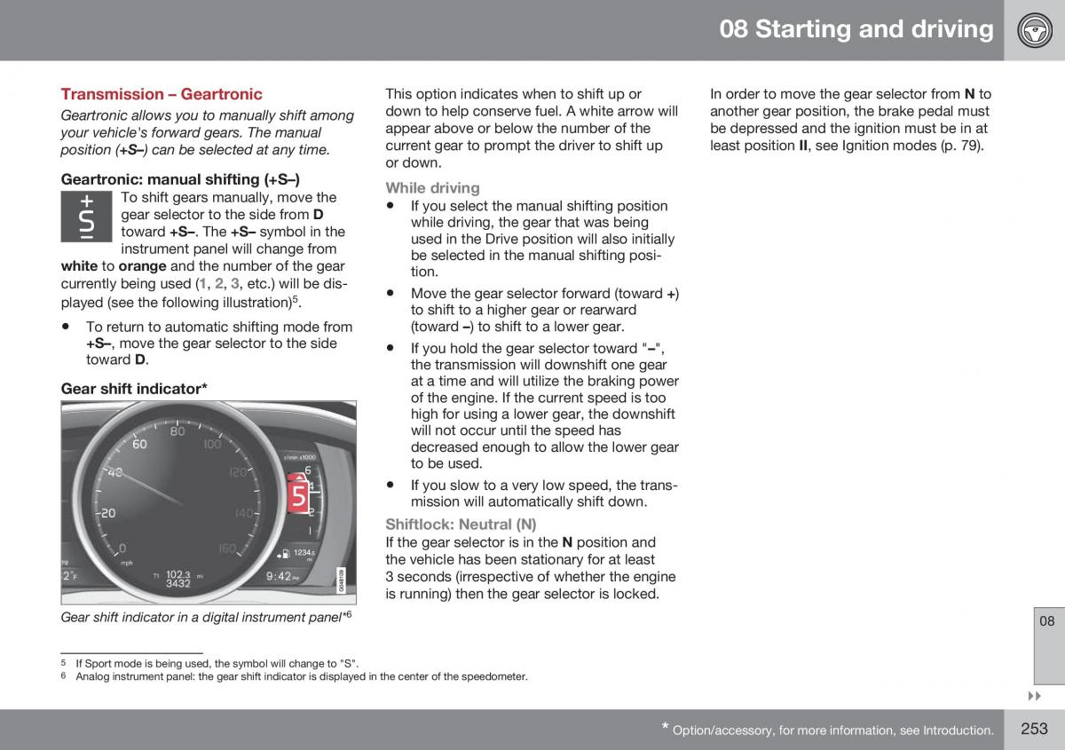 Volvo XC70 Cross Country II 2 owners manual / page 255