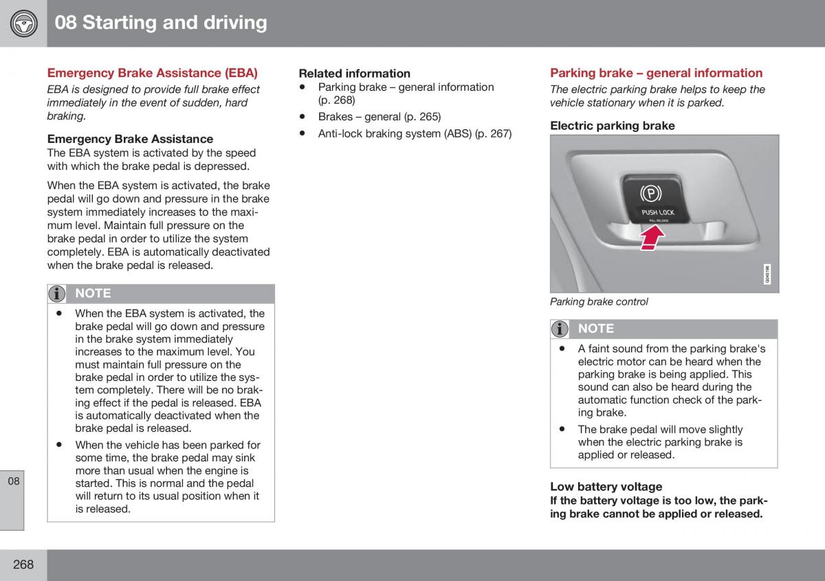 Volvo XC70 Cross Country II 2 owners manual / page 270