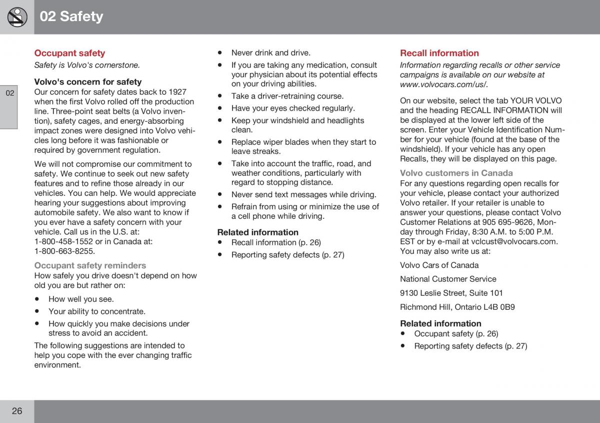 Volvo XC70 Cross Country II 2 owners manual / page 28