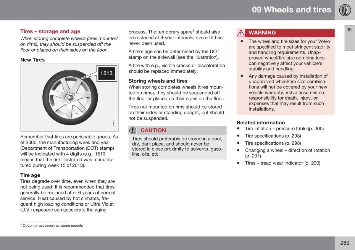 Volvo XC70 Cross Country II 2 owners manual / page 291