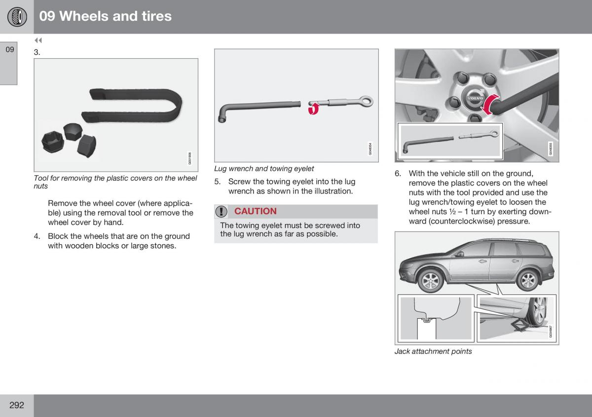 Volvo XC70 Cross Country II 2 owners manual / page 294