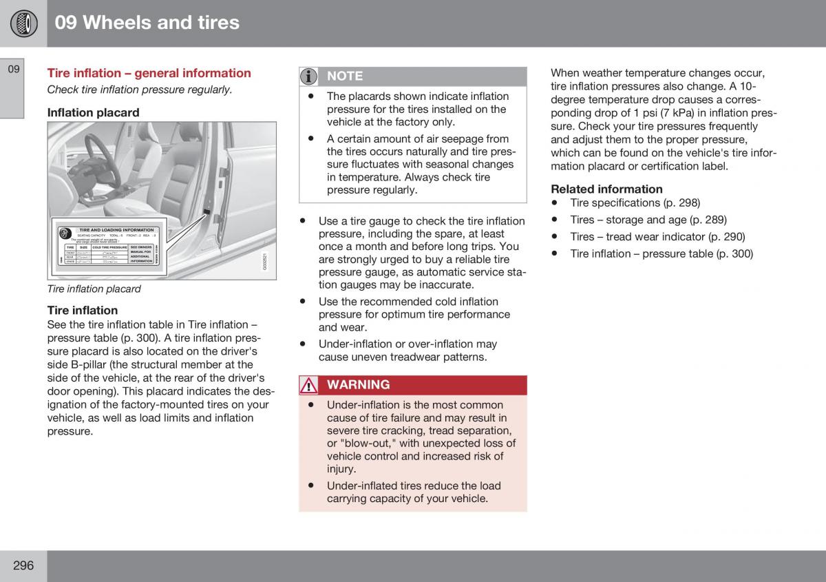 Volvo XC70 Cross Country II 2 owners manual / page 298