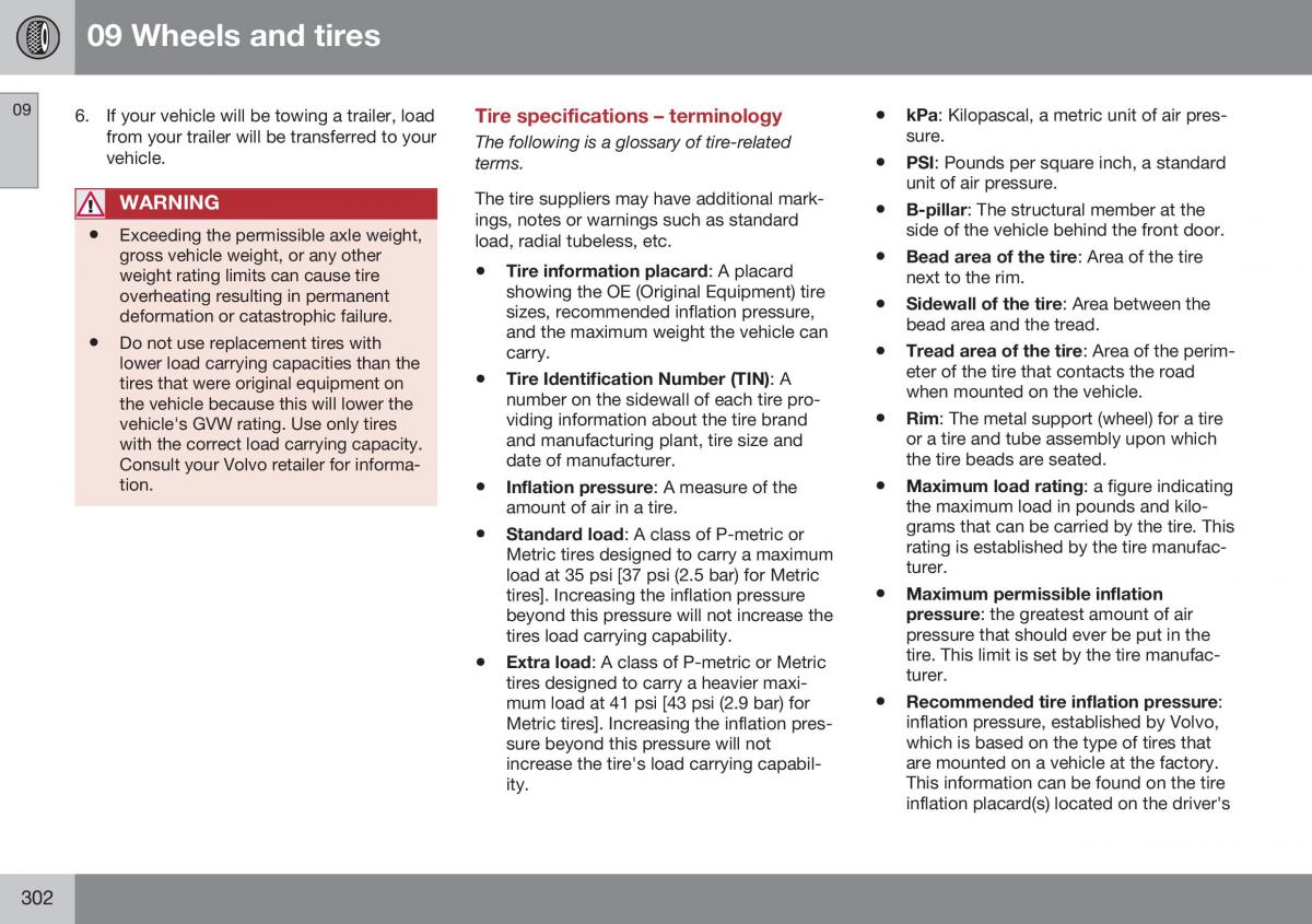 Volvo XC70 Cross Country II 2 owners manual / page 304