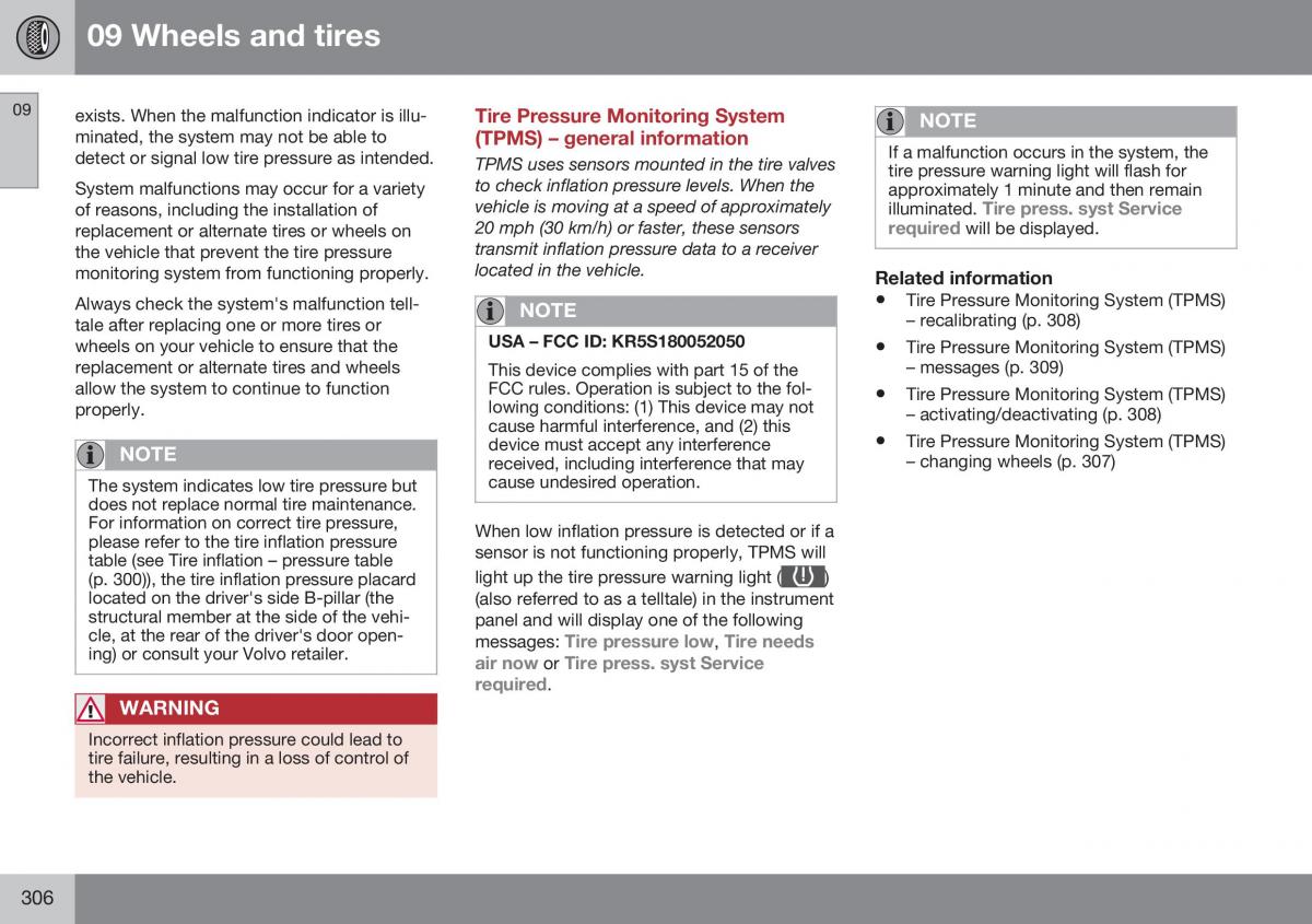 Volvo XC70 Cross Country II 2 owners manual / page 308