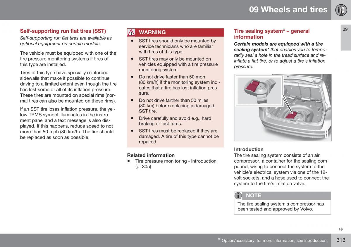 Volvo XC70 Cross Country II 2 owners manual / page 315