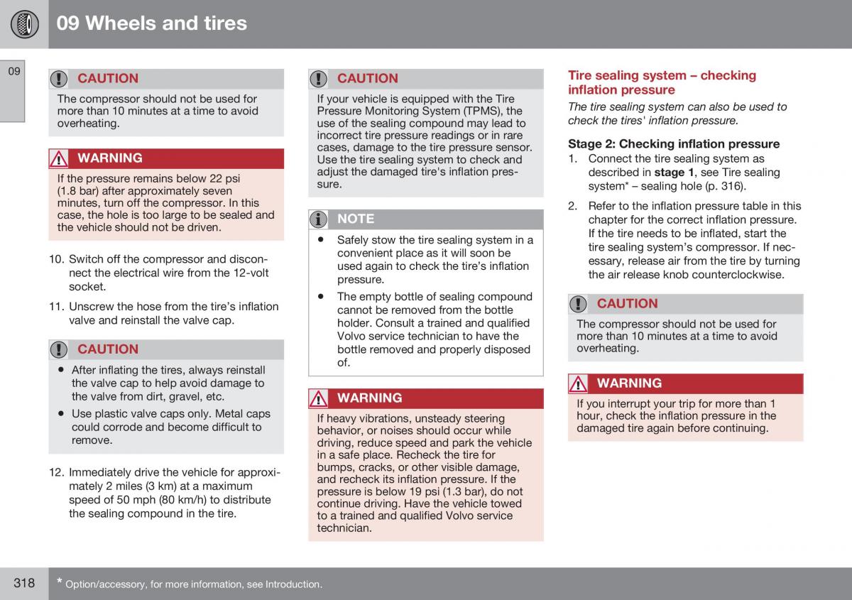 Volvo XC70 Cross Country II 2 owners manual / page 320