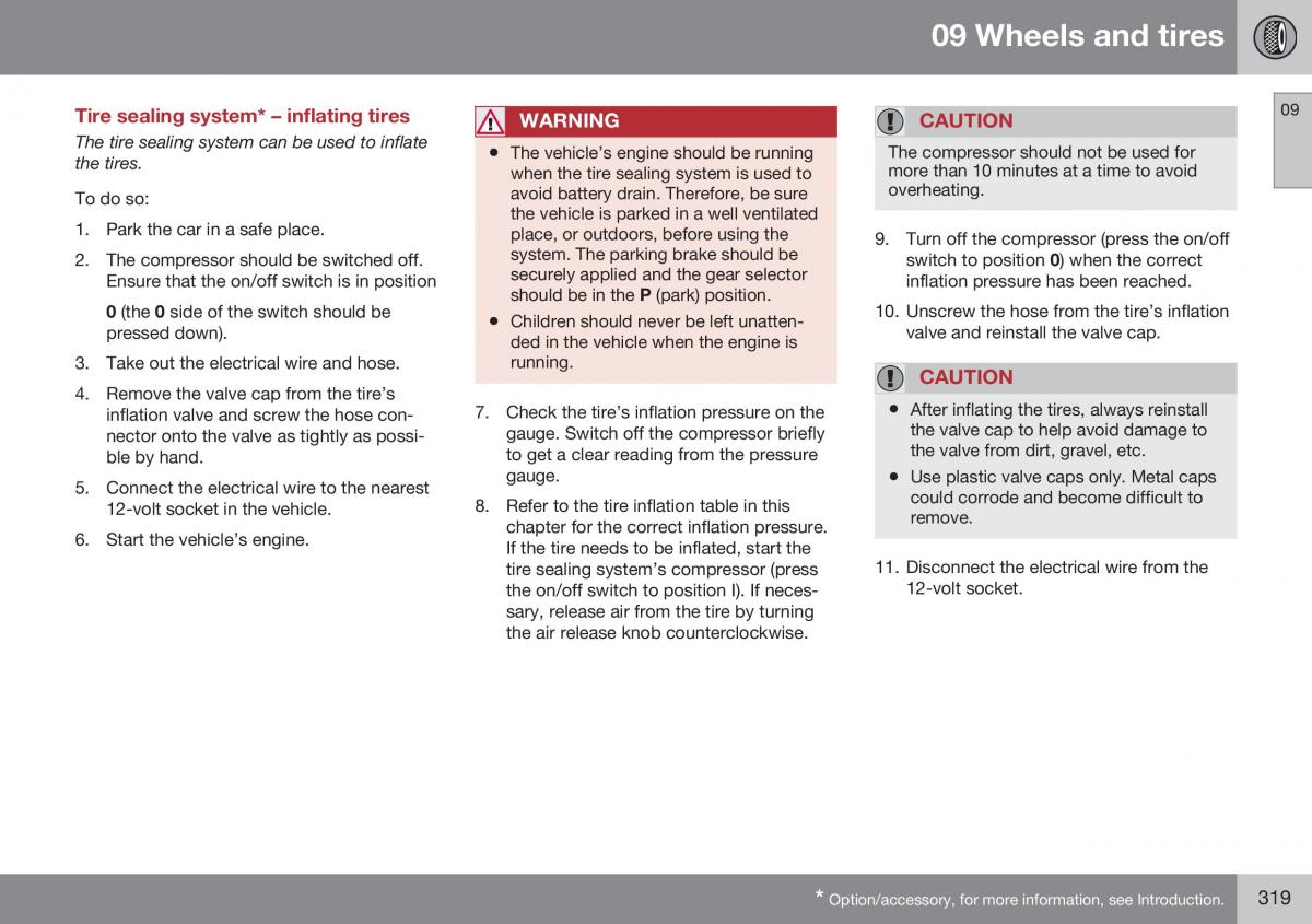 Volvo XC70 Cross Country II 2 owners manual / page 321