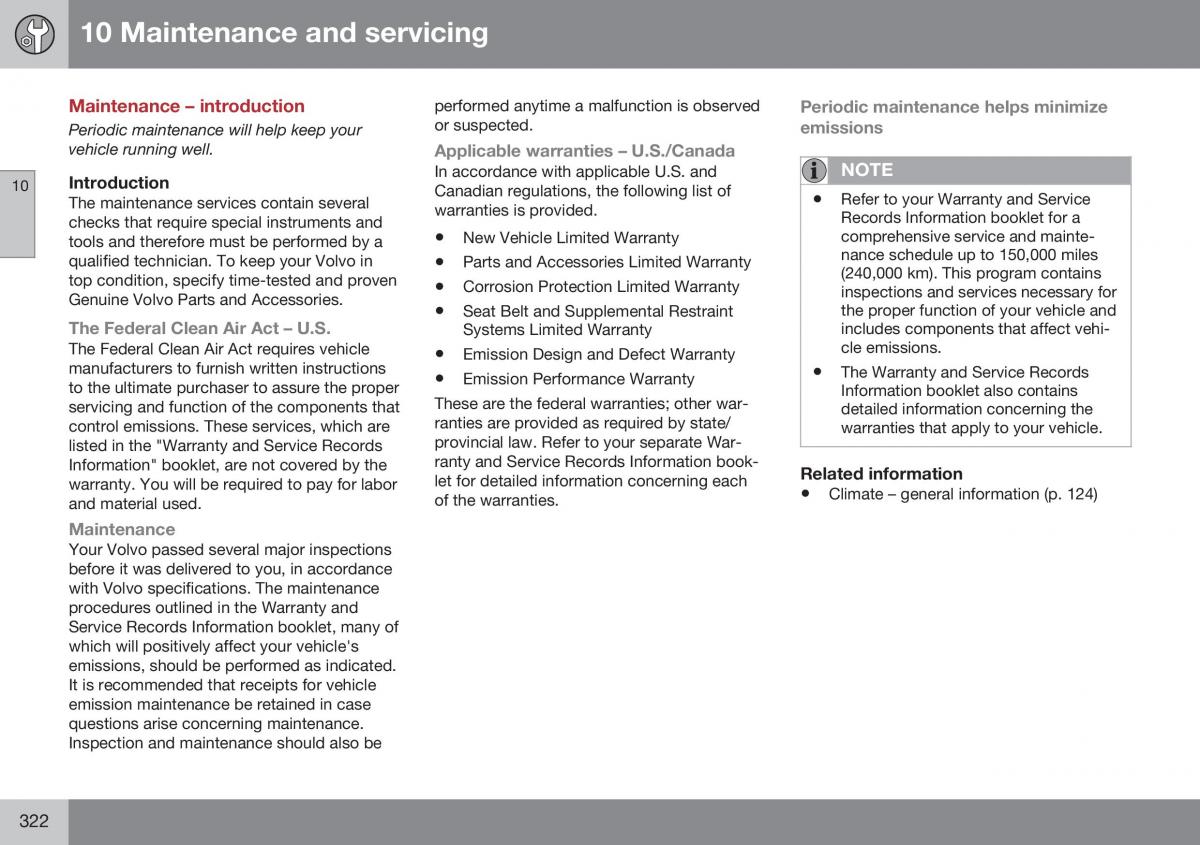 Volvo XC70 Cross Country II 2 owners manual / page 324