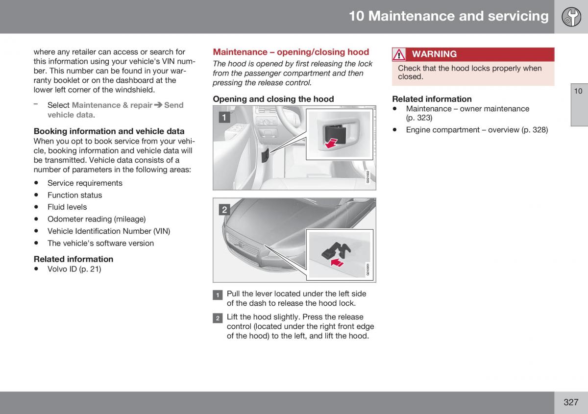 Volvo XC70 Cross Country II 2 owners manual / page 329