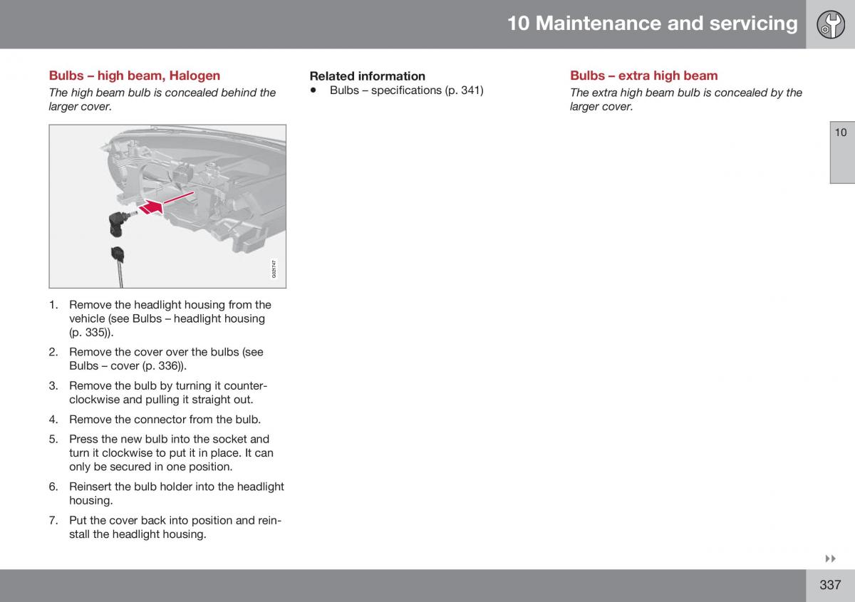 Volvo XC70 Cross Country II 2 owners manual / page 339