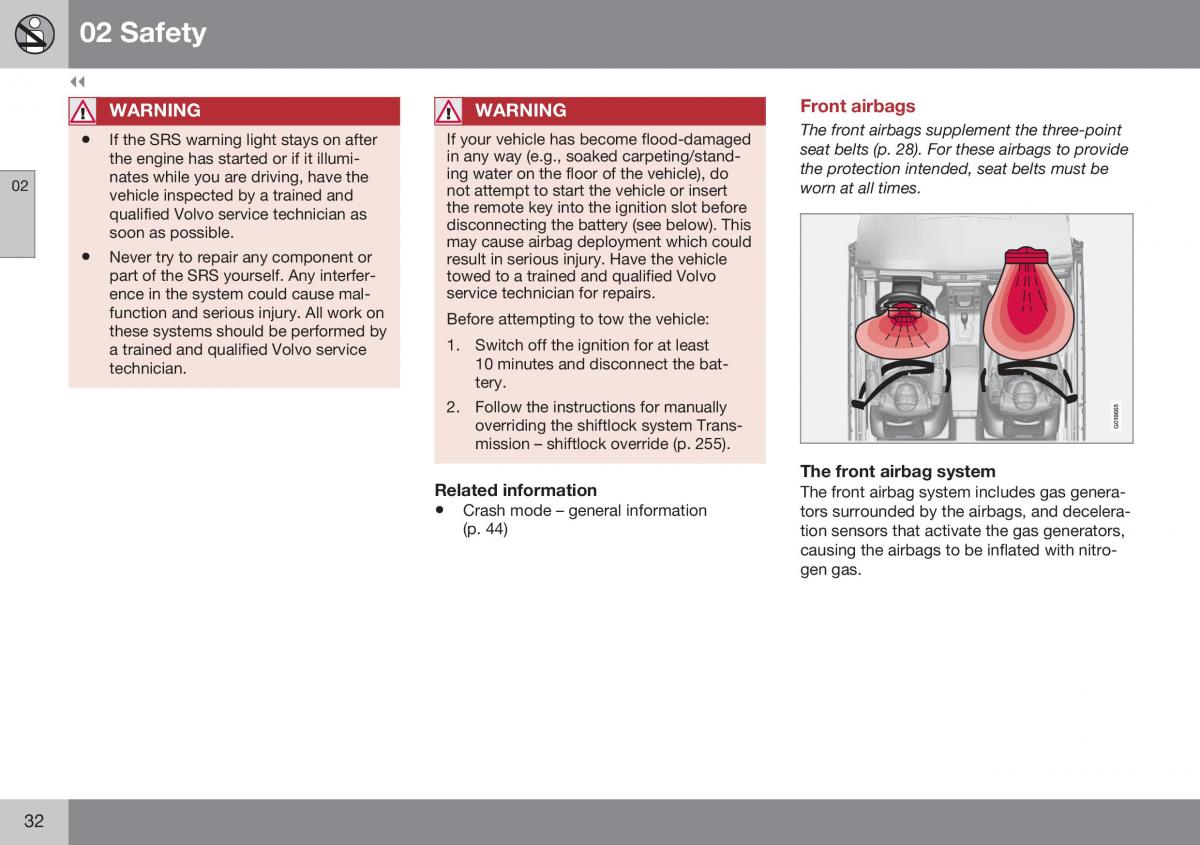 Volvo XC70 Cross Country II 2 owners manual / page 34