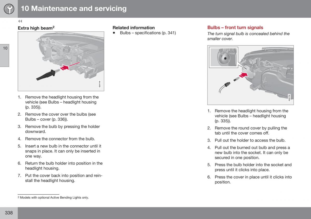 Volvo XC70 Cross Country II 2 owners manual / page 340