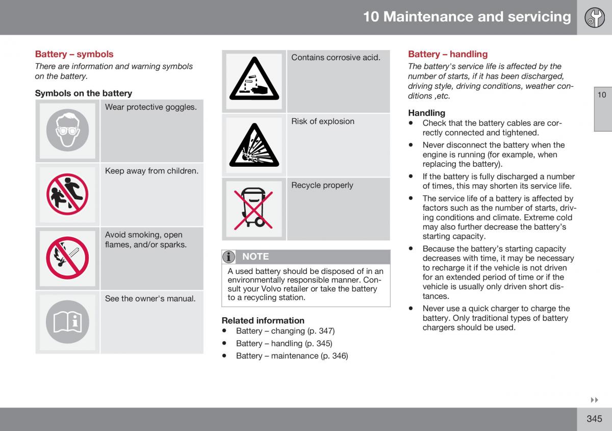 Volvo XC70 Cross Country II 2 owners manual / page 347