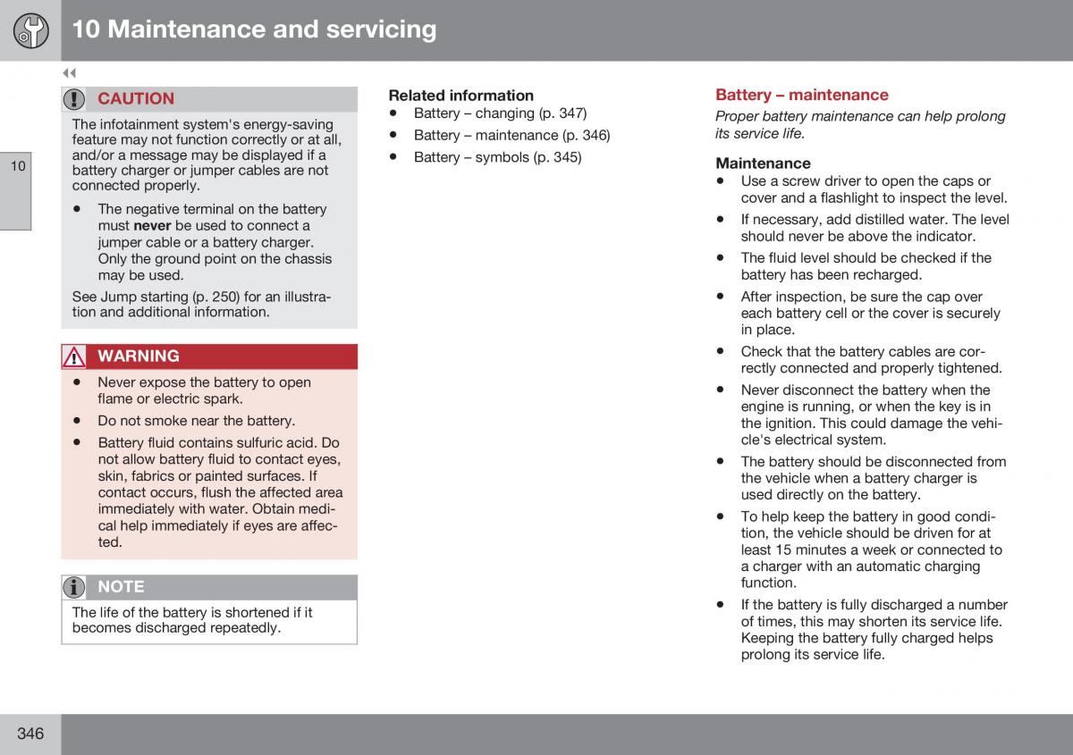 Volvo XC70 Cross Country II 2 owners manual / page 348