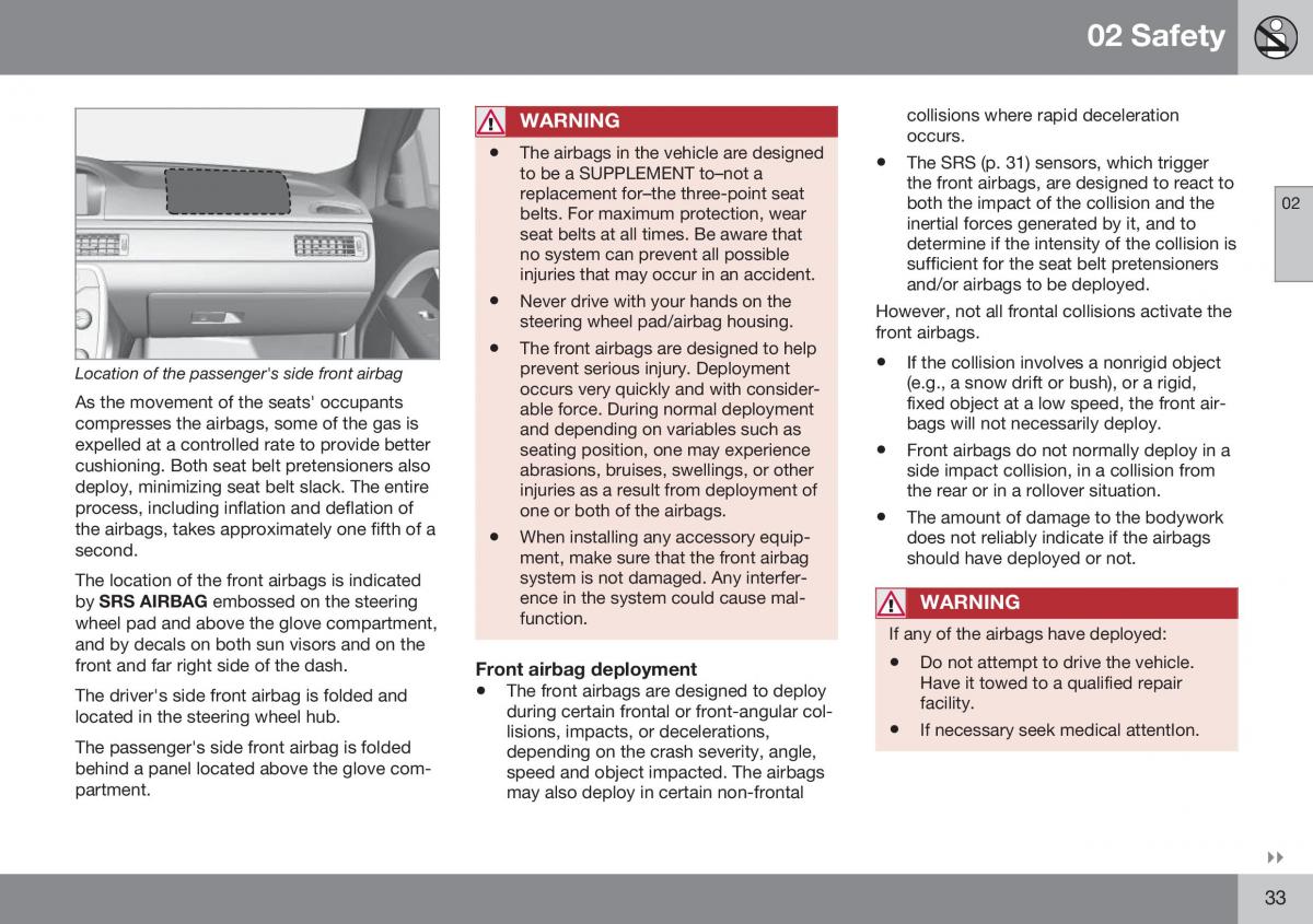 Volvo XC70 Cross Country II 2 owners manual / page 35