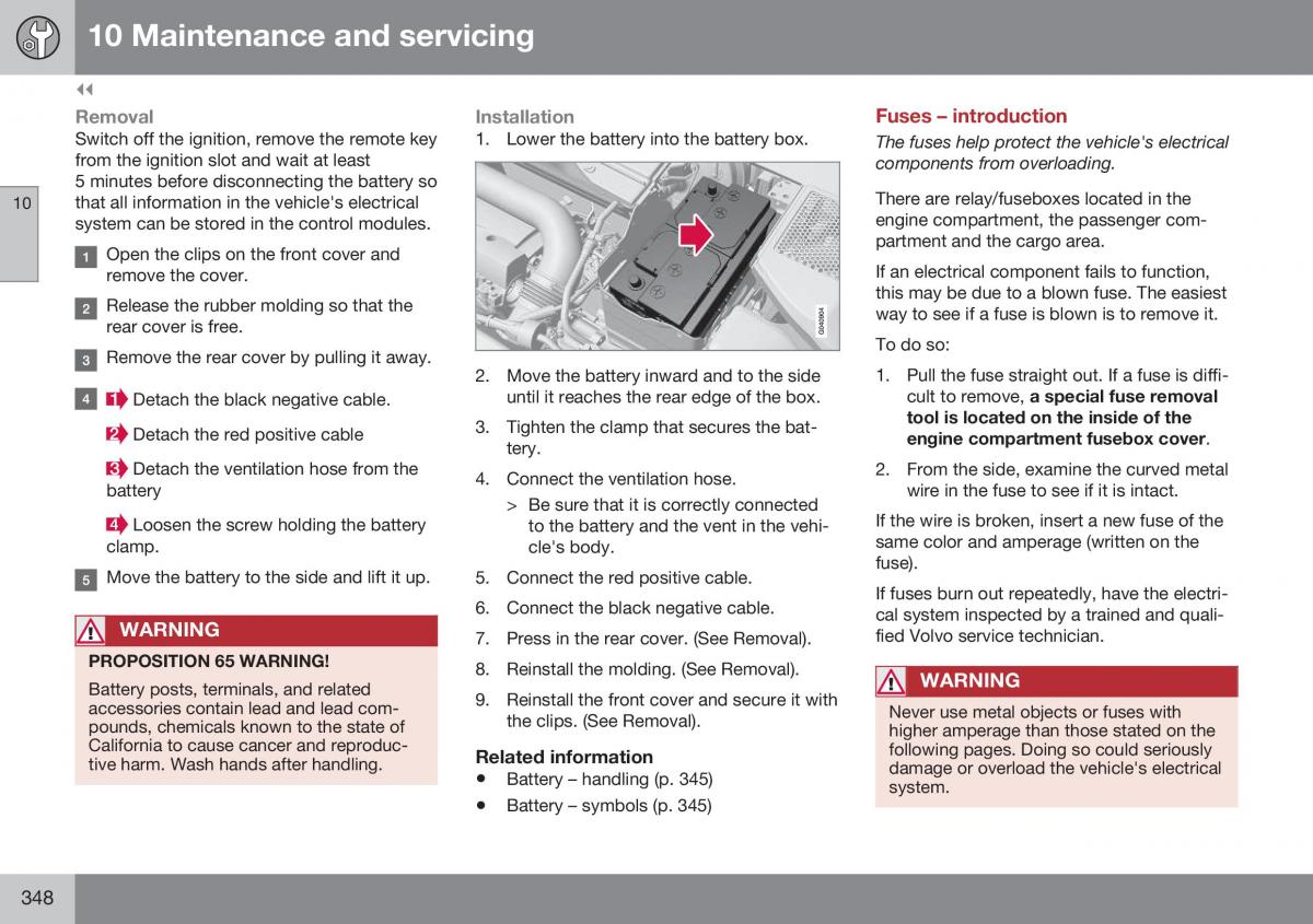 Volvo XC70 Cross Country II 2 owners manual / page 350