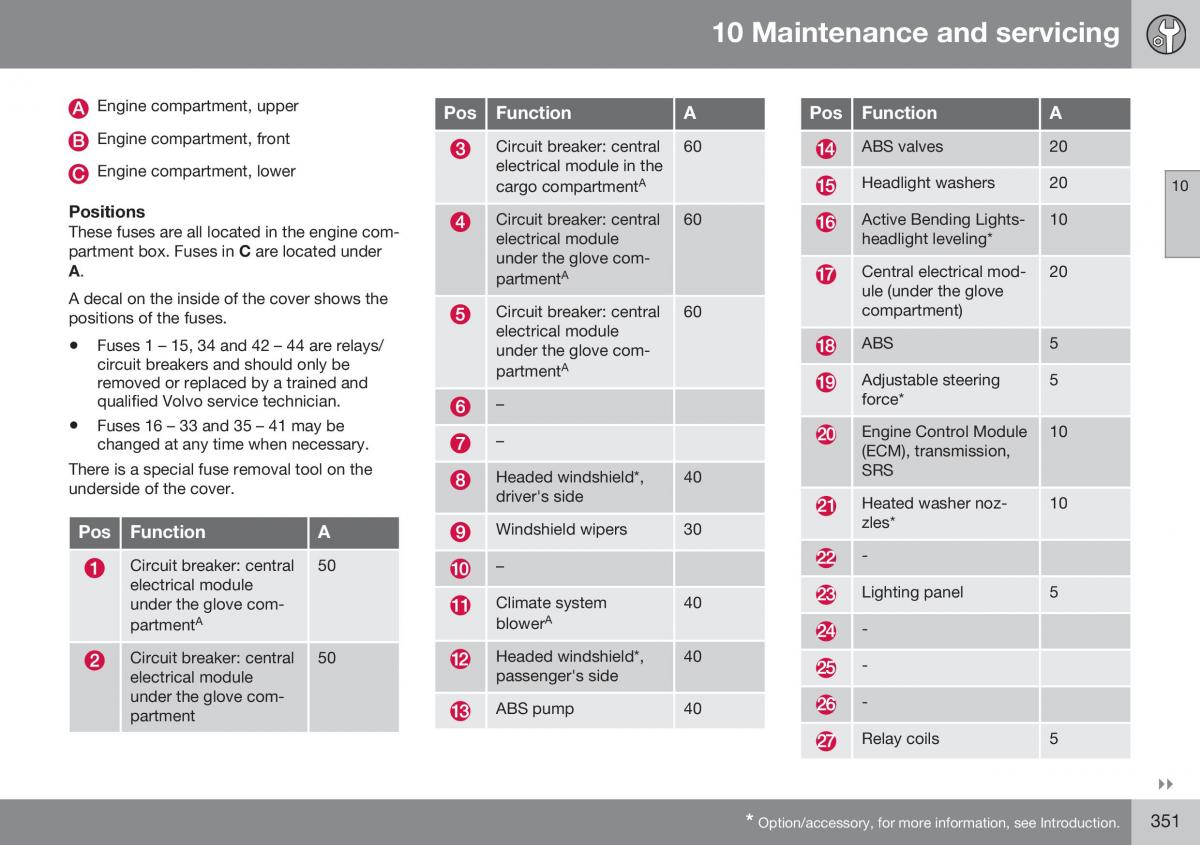 Volvo XC70 Cross Country II 2 owners manual / page 353