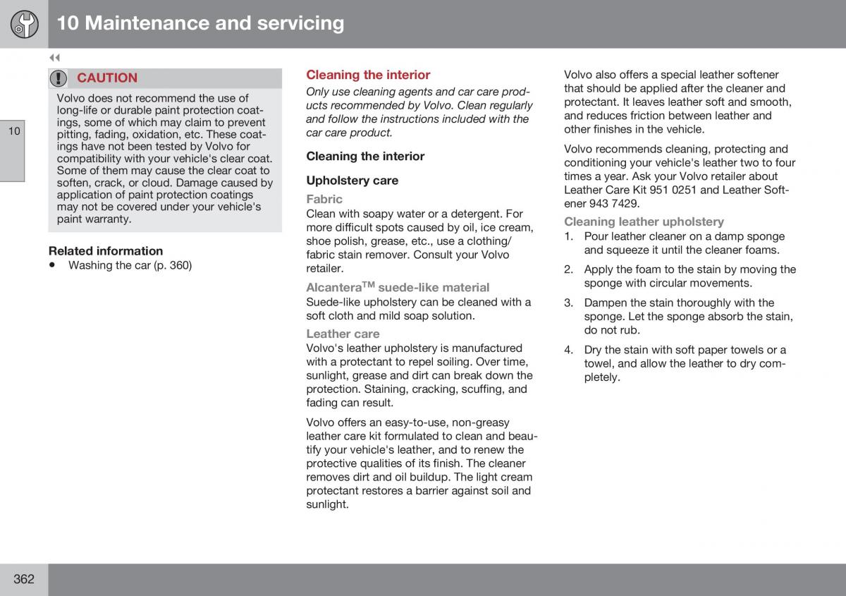 Volvo XC70 Cross Country II 2 owners manual / page 364