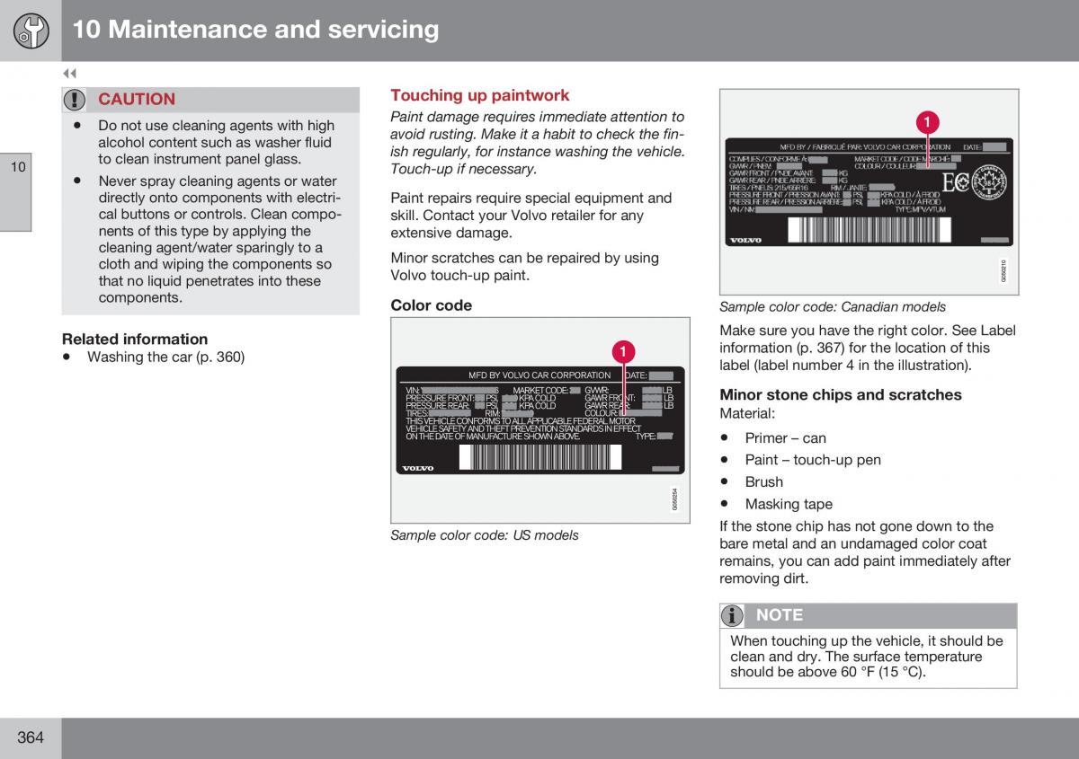 Volvo XC70 Cross Country II 2 owners manual / page 366