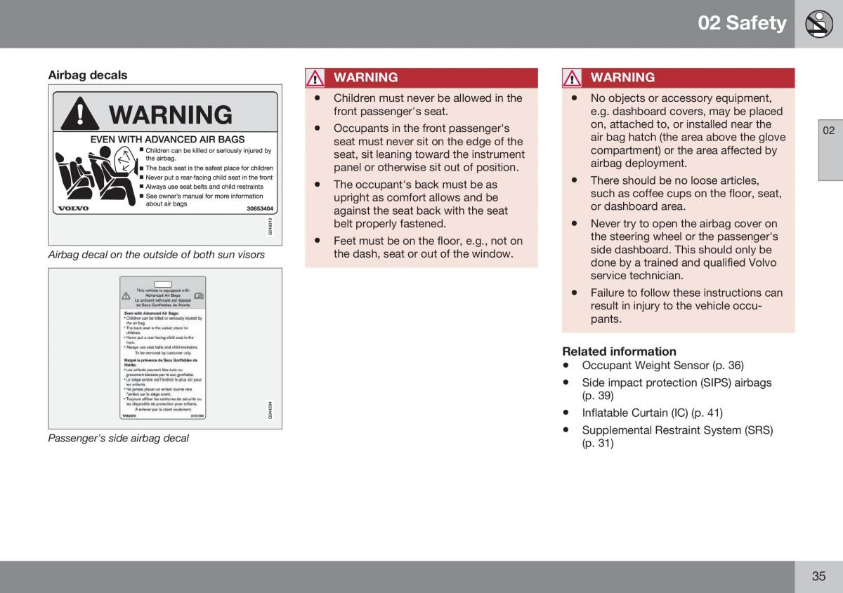 Volvo XC70 Cross Country II 2 owners manual / page 37