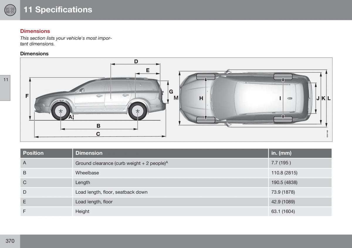 Volvo XC70 Cross Country II 2 owners manual / page 372