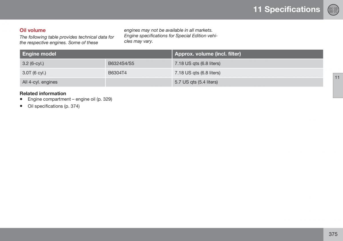 Volvo XC70 Cross Country II 2 owners manual / page 377