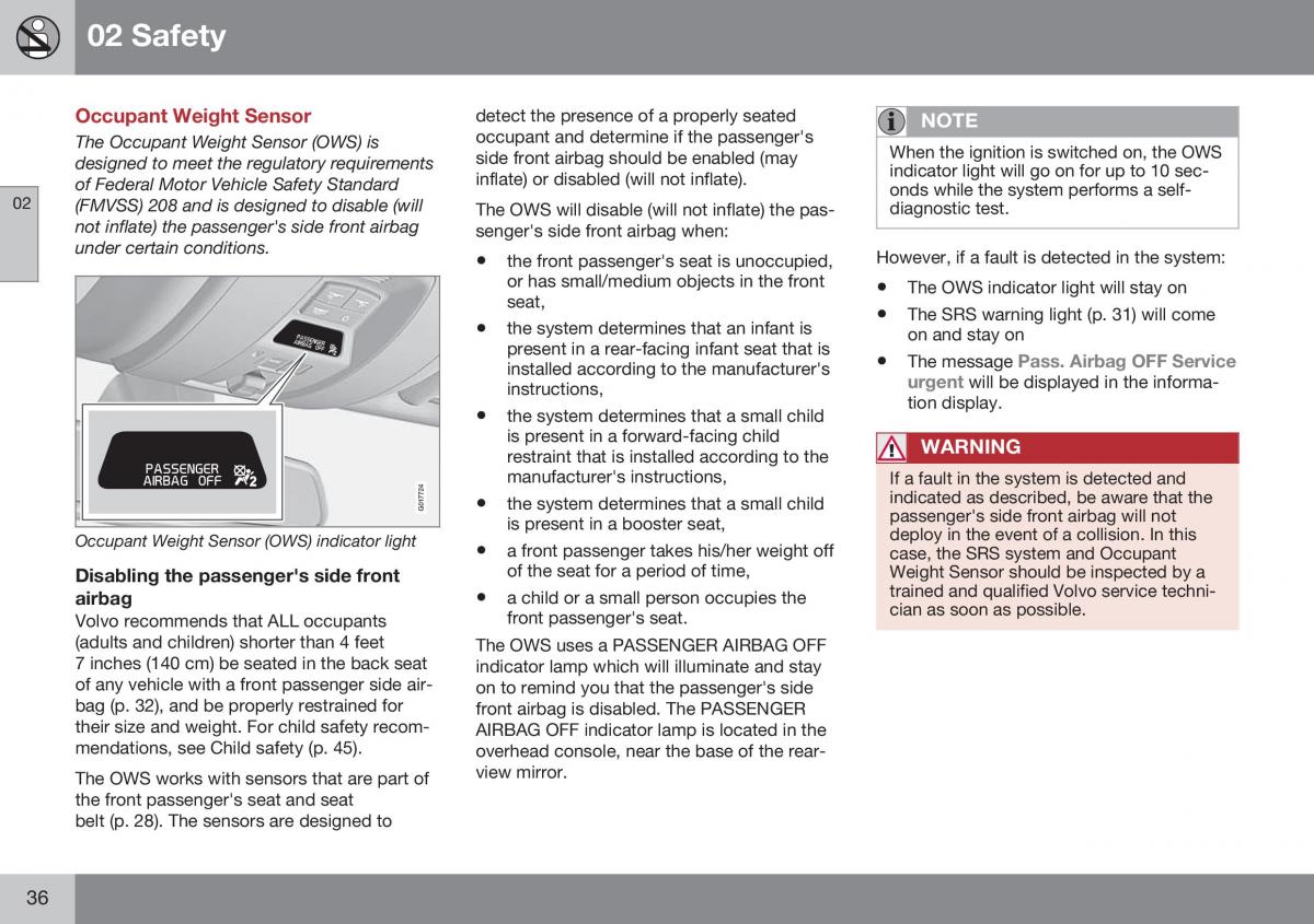 Volvo XC70 Cross Country II 2 owners manual / page 38