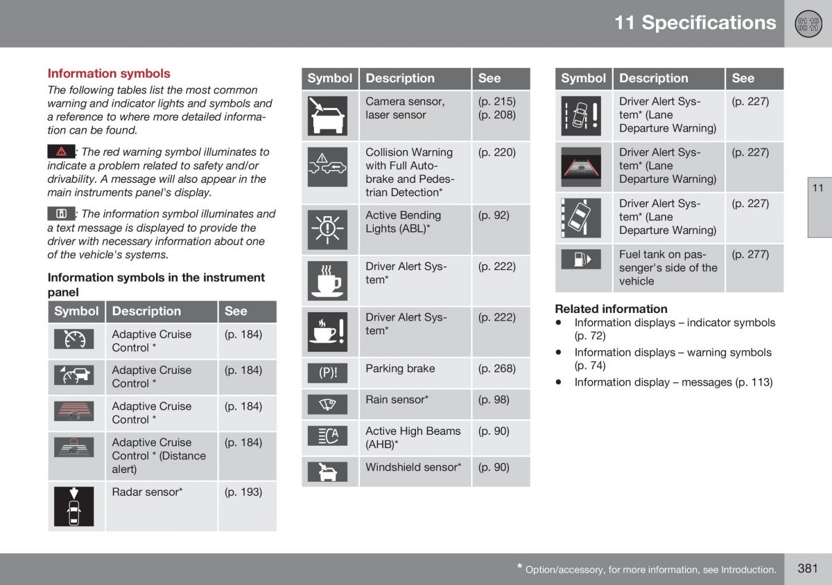 Volvo XC70 Cross Country II 2 owners manual / page 383