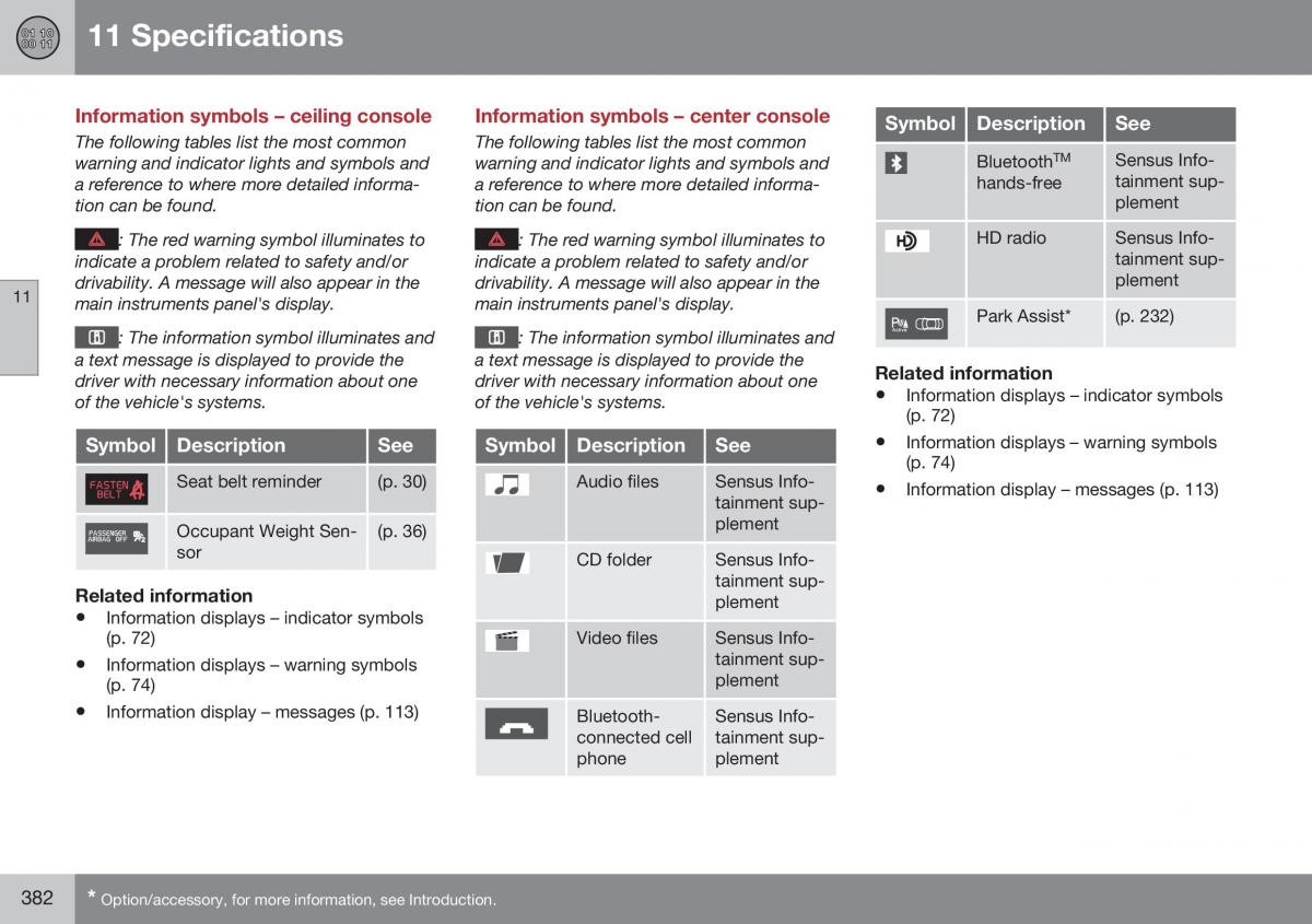 Volvo XC70 Cross Country II 2 owners manual / page 384