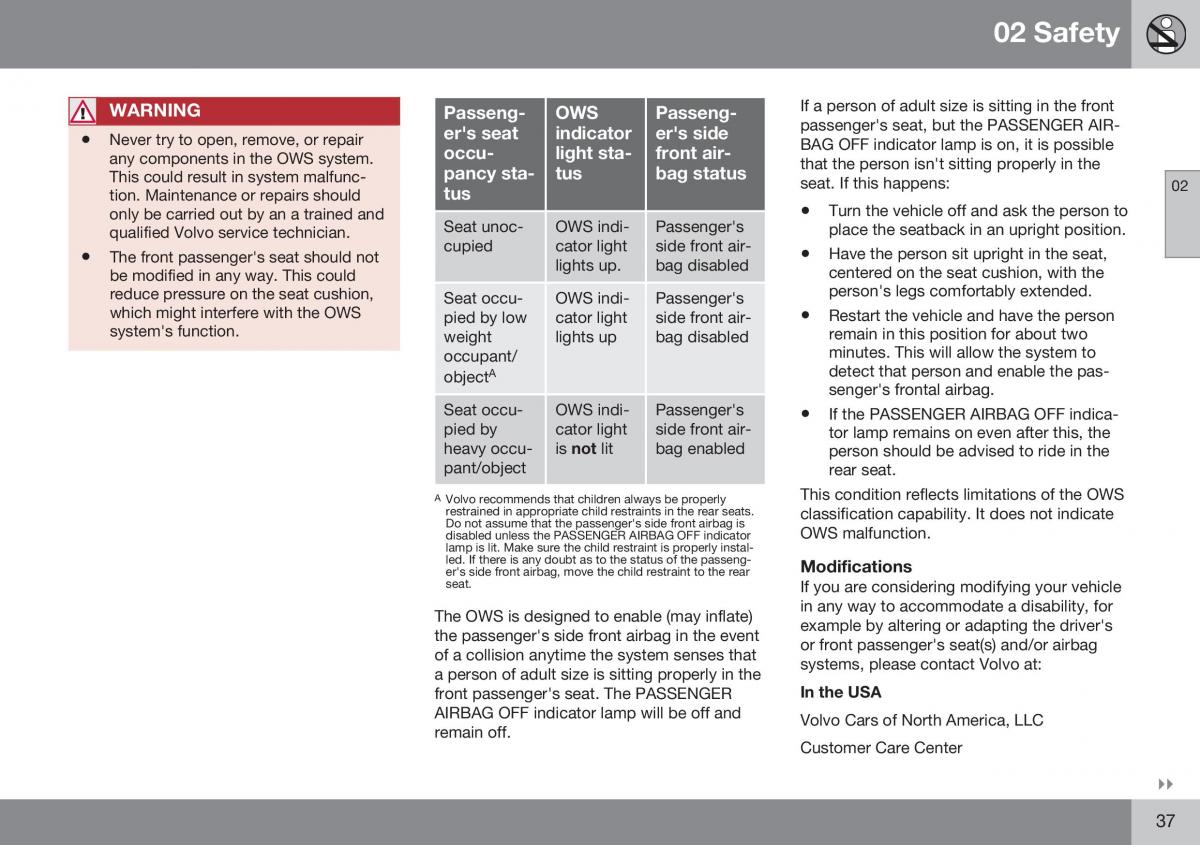 Volvo XC70 Cross Country II 2 owners manual / page 39