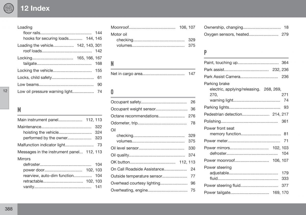 Volvo XC70 Cross Country II 2 owners manual / page 390