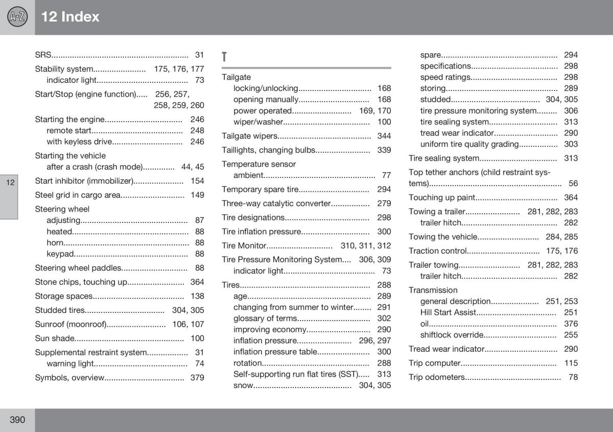 Volvo XC70 Cross Country II 2 owners manual / page 392