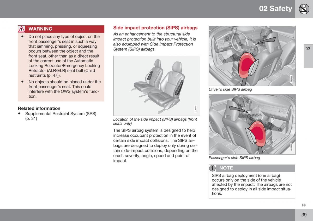 Volvo XC70 Cross Country II 2 owners manual / page 41